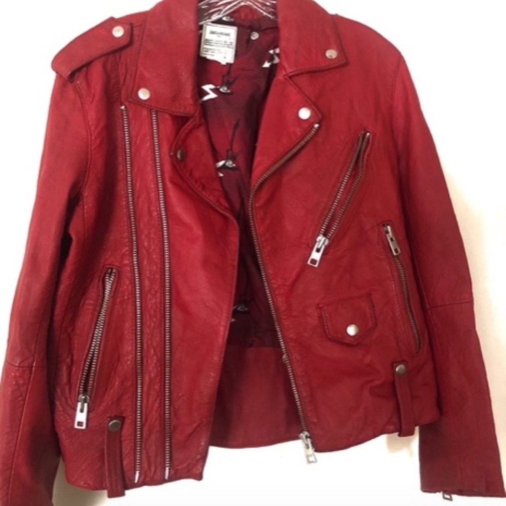 COPY - Zadig and Voltaire Red LEO jacket